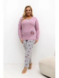 Pohodlné pyžamo pre plnoštíhly model 221188 Forever Pink