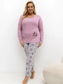 Pohodlné pyžamo pre plnoštíhly model 221188 Forever Pink