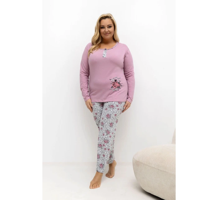 Pohodlné pyžamo pre plnoštíhly model 221188 Forever Pink