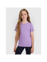Dievčenské jednofarebné tričko 4F 4FJRAW25TTSHF3233-51S