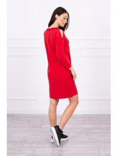 Šaty s potlačou Dream červené