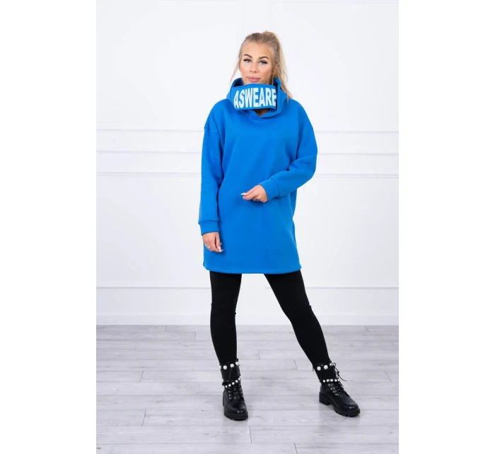 Nevädze modrá mikina s kapucňou