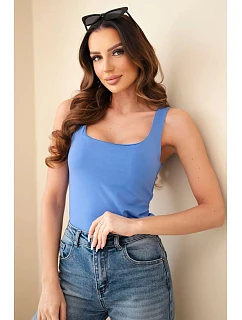 Dámska blúzka na ramienka s džínsovým výstrihom