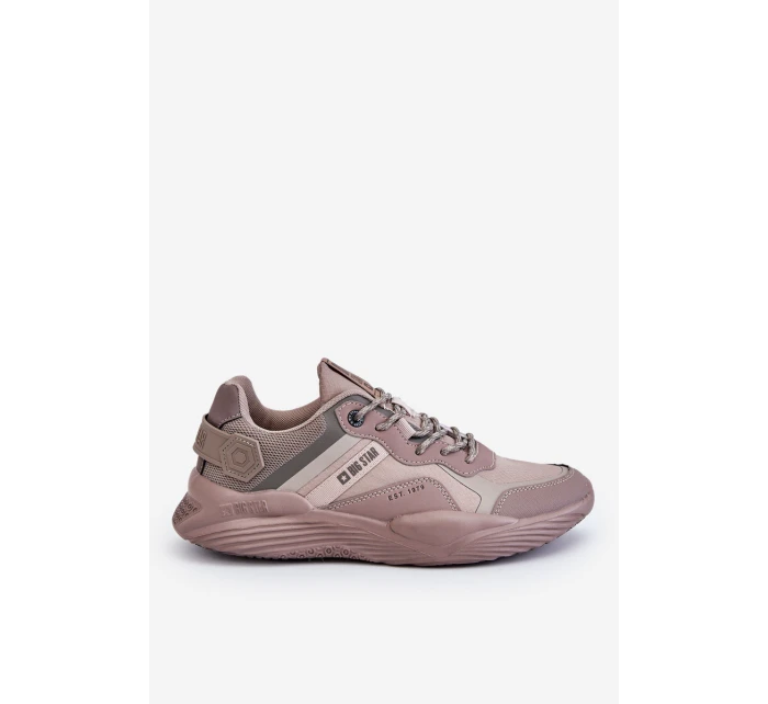 Męskie Lekkie Sneakersy Memory Foam System Big Star LL174151 Beżowe