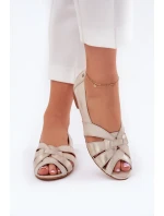 Kožené Baleríny S   Zlatá model 21692623 - Maciejka