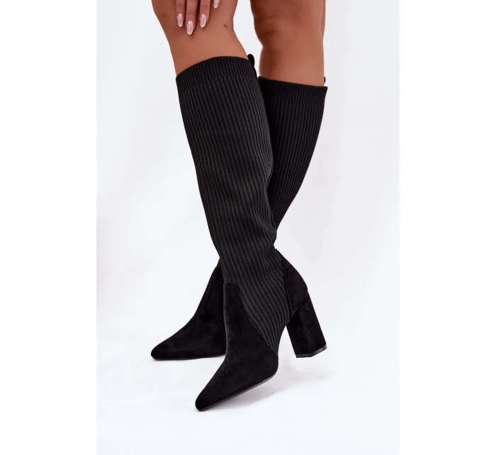 Dámské kozačky na podpatku Černé model 21788181 - Boto Dámské kozačky na podpatku Černé model 21788181 - Boto