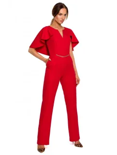 M670 Kombinéza s volánikmi - červená