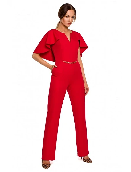 M670 Kombinéza s volánikmi - červená