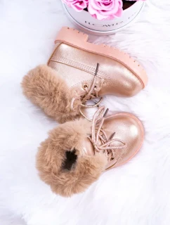 růžové zlaté izolované dětské boty Trapery Fobos