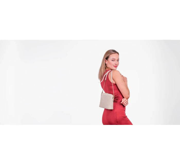 Dámska kabelka Vuch Mini Fossy Suede Creme