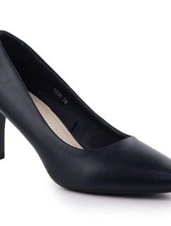 Dámske tmavomodré lodičky na podpätku Sergio Leone 1336