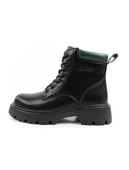 boty dámské model 21406141 boty kožené zateplené šněrovací dámské boty - Lee Cooper boty dámské model 21406141 boty kožené zateplené šněrovací dámské boty - Lee Cooper