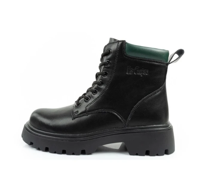 boty dámské model 21406141 boty kožené zateplené šněrovací dámské boty - Lee Cooper