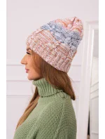 Fleecová čiapka Dolores K303 camel+jeans+red Fleecová čiapka Dolores K303 camel+jeans+red