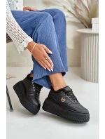 Sneakersy Sportovní Obuv Dámská Zateplená Na Masivní Podešvi Černé model 21668413 - Boto