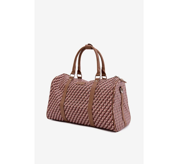 Vzorovaná Dámská Cestovní Taška Hnědá model 22111582 - Flora&Co