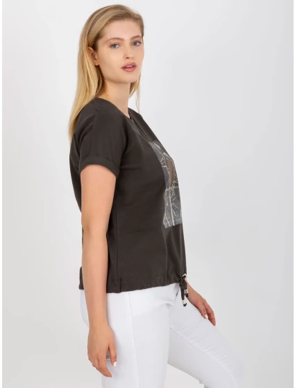 Tričko RV TS 0237.84P dark khaki