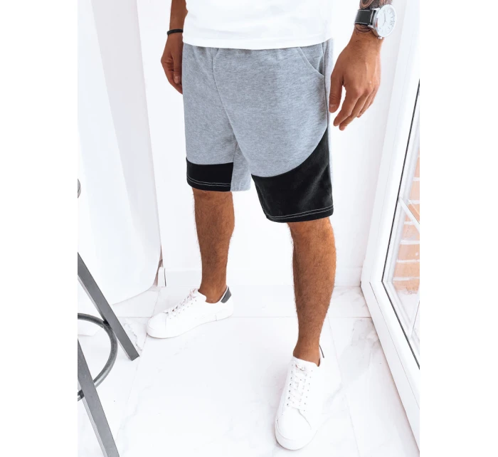 FashionStreet pánske svetlosivé teplákové šortky SX2248