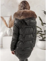 Dámská zimní bunda prošívaná s kožešinou černá Dstreet model 21991162 - FashionStreet Dámská zimní bunda prošívaná s kožešinou černá Dstreet model 21991162 - FashionStreet