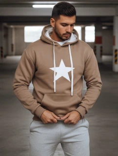 Pánská velbloudí mikina s kapucí Dstreet model 21993049 - FashionStreet