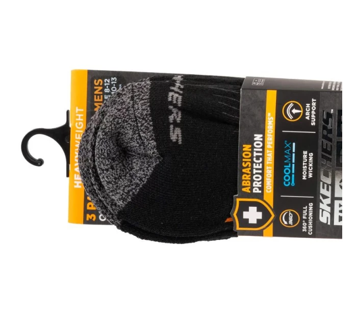 3ks Pánské pracovní ponožky model 21387768 Black 4146 - Skechers 3ks Pánské pracovní ponožky model 21387768 Black 4146 - Skechers