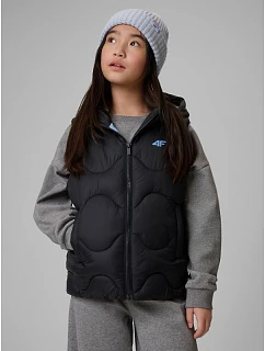 Dívčí bunda bez rukávů s kapucí model 22132246 dětské - 4F