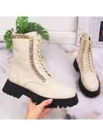 Zateplené kožené topánky s reťazou Artiker W HBH40 Zateplené kožené topánky s reťazou Artiker W HBH40