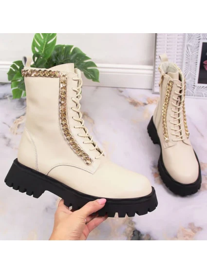 Zateplené kožené topánky s reťazou Artiker W HBH40 Zateplené kožené topánky s reťazou Artiker W HBH40