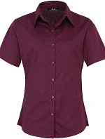 Premier PR 302 Popelínová blúzka s krátkym rukávom 39.0302 aubergine
