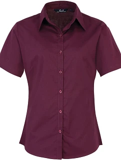 Premier PR 302 Popelínová blúzka s krátkym rukávom 39.0302 aubergine