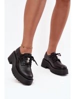 Dámské polobotky s přezkou ekokůže černé model 21714769 - Boto Dámské polobotky s přezkou ekokůže černé model 21714769 - Boto