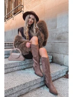 Dámské Kovábojky Na Podpatku Z Eko Semiše Hnědé Esmira Dámské Kovábojky Na Podpatku Z Eko Semiše Hnědé Esmira