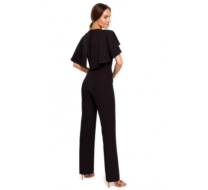 M670 Kombinéza s volánikmi - čierna