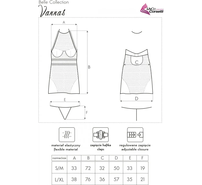 Dámska košieľka Vannas chemise + tangá ZADARMO! Béžová - LivCo Corsetti Dámska košieľka Vannas chemise + tangá ZADARMO! Béžová - LivCo Corsetti