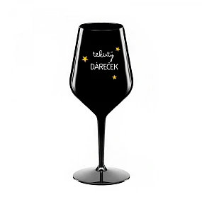 černá nerozbitná sklenice na víno 470 ml model 22168059 - Giftela