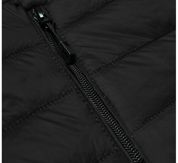 Kaki-čierna obojstranná pánska bunda (84M3012-136)