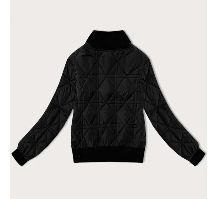 Krátká černá dámská bunda typu bomber model 21016253 - J.STYLE Krátká černá dámská bunda typu bomber model 21016253 - J.STYLE