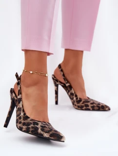 Zdobené Sandály Na Podpatku Panterka model 21696401 - Boto
