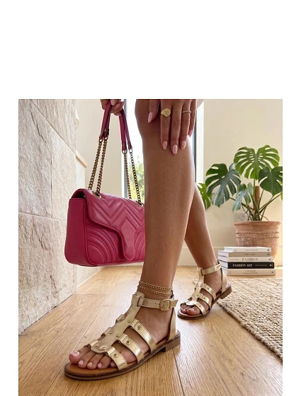 Sandály model 22305669 zlaté - Solea