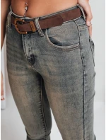 Dámské úzké džíny s páskem modré Dstreet model 21992796 - FashionStreet