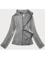 Šedá dámska mikina so stojačikom (20319) Šedá dámska mikina so stojačikom (20319)