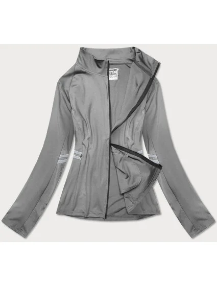 Šedá dámska mikina so stojačikom (20319) Šedá dámska mikina so stojačikom (20319)