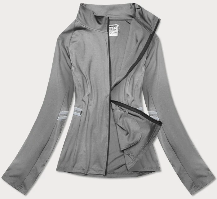 Šedá dámska mikina so stojačikom (20319) Šedá dámska mikina so stojačikom (20319)