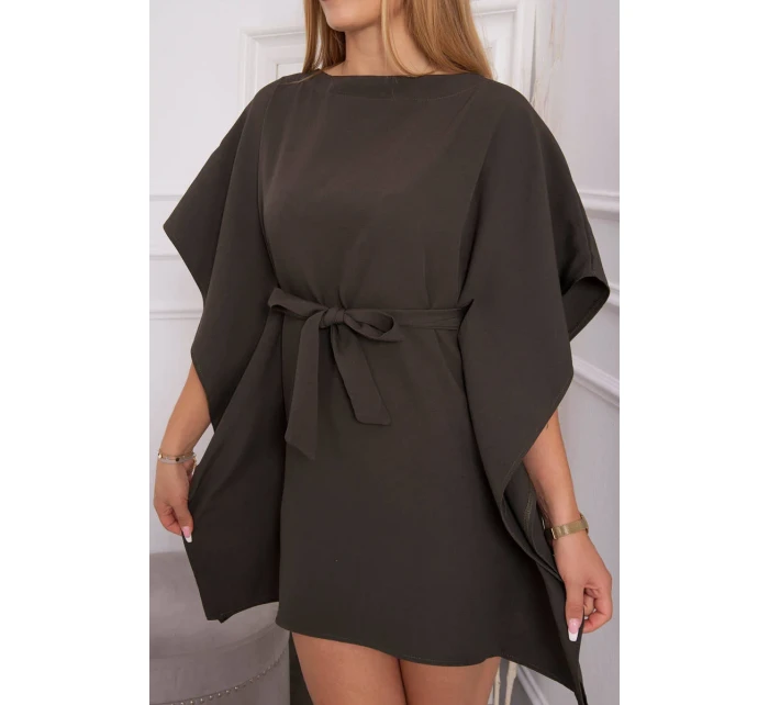 Oversize khaki netopýří šaty