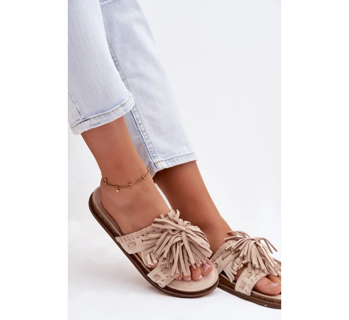 Dámské pantofle Béžové S model 21937747 - Boto