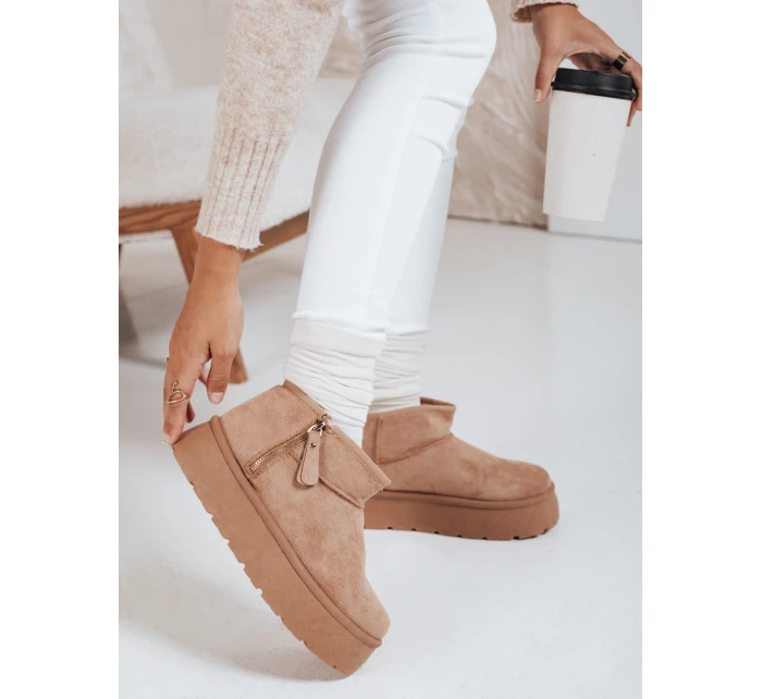 Dámské sněhule na platformě béžové Dstreet model 21992062 - FashionStreet Dámské sněhule na platformě béžové Dstreet model 21992062 - FashionStreet