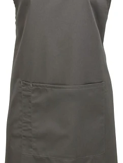 Premier PR 154 Zástěra s laclem a kapsou na břiše "Colours" 39.0154 dark grey