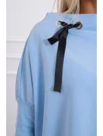 Oversize mikina s asymetrickými boky modrá Oversize mikina s asymetrickými boky modrá