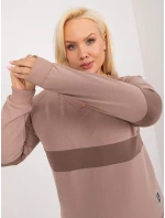 Bluzka RV BZ model 20080871 ciemny bezowy - FPrice Bluzka RV BZ model 20080871 ciemny bezowy - FPrice