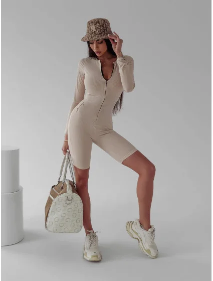 Dámský overal model 18503368 béžový - Ola Voga Dámský overal model 18503368 béžový - Ola Voga